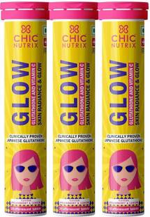 Chicnutrix 500mg Japanese Glutathione with Vitamin C, Supports Detoxification of Skin