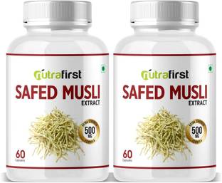 NutraFirst Safed Musli Capsules for Strength, Immunity & Stamina
