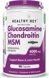 HealthyHey Nutrition Glucosamine Chondroitin & MSM for Cartilage Support Extra Strength