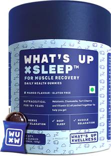 What's Up Wellness Melatonin Gummies for Sleep, Muscle Recovery & Nerve Relaxation For Men & Women