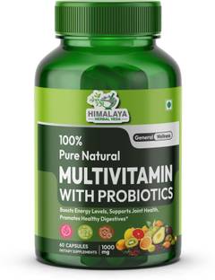 HIMALAYA HERBAL VEDA Pure Natural Multivitamin Capsules With Probiotics For Energy, Stamina, Immunity