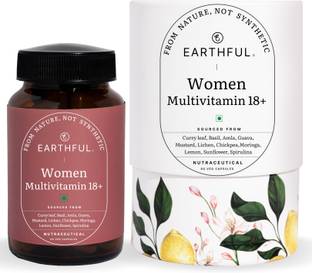 EARTHFUL 100% Plant Multivitamin for Women, for Immunity, Hair Growth, Skin & Bone Health
