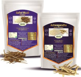 biotic Ashwagandha & Safed Musli Powder (Ashwagandha and Safed Musli) -Combo 100 g Each