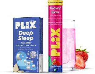 The Plant Fix Plix Deep Sleep 30 Mini Mints and Glutathione 15 Effervescent Tablets Combo