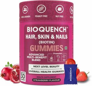 BIOQUENCH BIOTIN Gummies | Hair, Skin & Nails Gummies | Overall Health Gummies