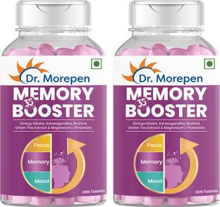 Dr. Morepen Memory, Focus & Mood Tablets| Brain Supplement for Sharper Mind & Clearer Thinking