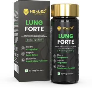 healeo Lung Forte, 18 in 1 Lung Detox with Quercetin, Cleanse Supplement for Smokers