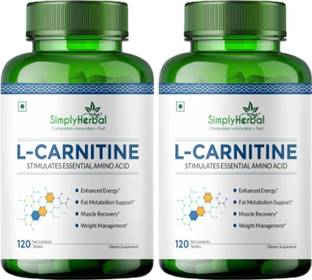 Simply Herbal L- Carnitine Tablet 500mg - (Amino Acid for Muscle, Brain & Heart)
