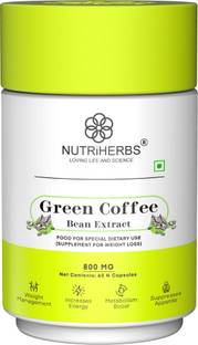 Nutriherbs Green Coffee Beans Capsules |Healthy Weight Loss Supplement for Men & Women