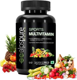 ALPSPURE Nutra Sports Multivitamin, Health Booster with Herbal Extracts and Minerals