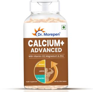 Dr. Morepen Calcium+ Advanced Tablets with Vitamin - D2, Magnesium & Zinc - 120 Veg Tablets