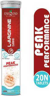 End2End Nutrition Peak Performance 1750mg L-Arginine L-Carnitine for Strength, Stamina & Endurance