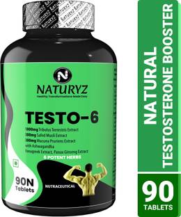 NATURYZ Testo-6 Plant based Supplement For Men 2100mg for Muscle gain Stamina