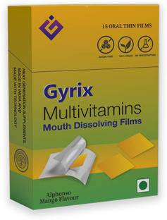 gyrix Multivitamins - 15 Oral Strips| VitaminsA, B, C, D, E & K Along With Ashwagandha