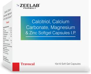zeelab Travocal Calcium Supplement | Calcitriol, Calcium Carbonate, Zinc and Magnesium
