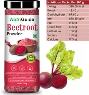 Nutri Guide 100% Natural & Pure Beetroot Powder (Beta Wulgaris)