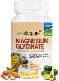 ALPSPURE Magnesium Glycinate 500 Mg Veg Capsules | High Absorption Magnesium Supplement