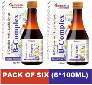 gementis PHARMA MIX FRUIT SUGAR FREE B COMPLEX SYRUP (6*100ML)