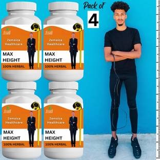 Zemaica Healthcare Max Height 100% Natural & Ayurvedic Capsules Pack Of 4