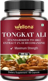Wellona Tongkat Ali Root Extract Capsules-400mg with 2% Eurycomanone, Herbal Supplement