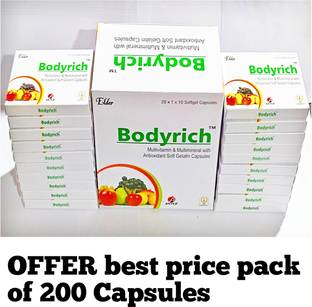 Bodyrich Multivitamin and multimineral antioxidant soft gelatin capsules
