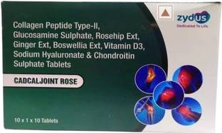 CADCALJOINT ROSE Collagen Peptide Type-ll,Glucosamine Sulphate,Rosehip Ext,Ginger Ext