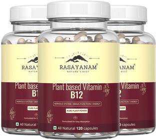 Rasayanam Plant Based Vitamin B12 (Cobalamin)| Supports Nervous System (pack of 3)