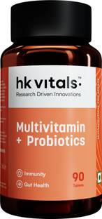HEALTHKART HK Vitals Multivitamin with Probiotics, Supports Immunity and Gut health