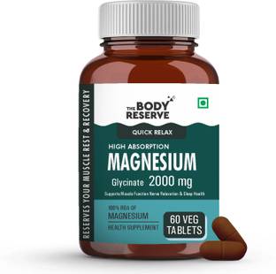 THE BODY RESERVE Magnesium Glycinate Supplement 2000mg chelated form Muscle Recovery &Good Sleep