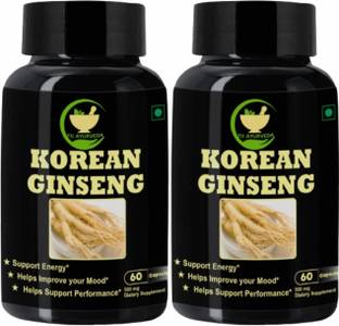 FIJ AYURVEDA Korean Red Ginseng Capsule for Strength, Stamina & Energy – 60 Capsules