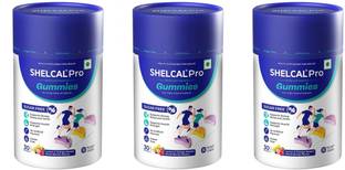 Shelcal Pro Calcium & Vtamin D3 ,30 Gummies x Pack of 3