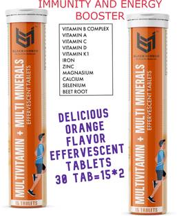 Black mirror MULTIVITAMIN & MULTIMINERAL ENERGY & IMMUNITY BOOSTER EFFERVESCENT TABLETS