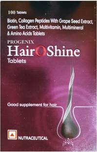 Progenix HAIR O SHINE HAIR GROWTH TABLET WITH BIOTIN,COLLAGEN PEPTIDES,AMINO ACIDS