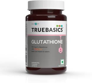 TRUEBASICS Glutathione with Biotin, Vitamin C and E, For Clear Skin
