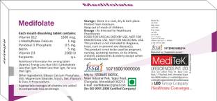 Meditek Medifolate Mouth Dissolving Tablets for Mouth Ulcer