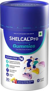 Shelcal Calcium & Vitamin D3 | Sugar Free Gummies | Supports Bones & Joint