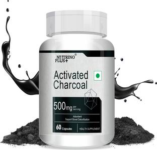 Nutrinoplus Activated Charcoal Capsules supports Bowel Detoxification - 500Mg