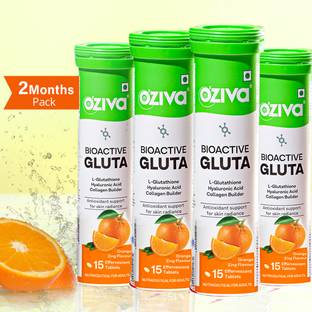 OZiva Bioactive Gluta Fizzy (Orange Zing) To Reduce Pigmentation, 5 Antioxidants