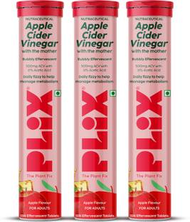 The Plant Fix Plix Apple Cider Vinegar Effervescent Tablet with mother,Vit B6 & B12 for weight loss