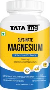 TATA 1mg Magnesium Glycinate Tablets | For Muscle Recovery, Sleep & Nerve Health
