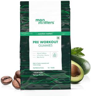 Man Matters Pre-Workout Coffee Flavour Gummies | Increases Energy , Faster Muscle Recovery