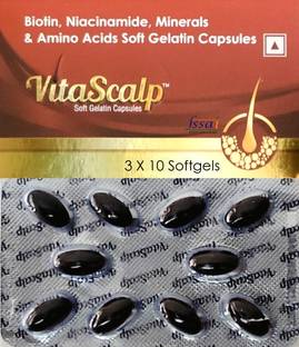 VITASCALP Biotin, Niacinamide Softgel For Hair Growth, Reduce Hairfall, Strong Hair Roots