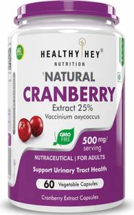 HealthyHey Nutrition Cranberry Extract Urinary Tract Health, - 500 mg - 60 Veg Capsules