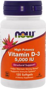 Now Foods Vitamin D-3 High Potency 5000 IU 120 Softgels