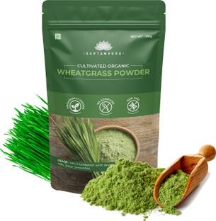 Saptamveda 100% Organic Wheat Grass Powder (250 GM) Non-GMO, Vegan, Superfood