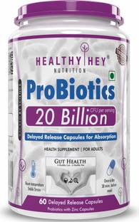 HealthyHey Nutrition Probiotic 20 Billion Cfu Supplement with Delayed-Release 60 Vegetable Capsules