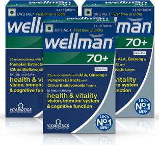 wellman Comprehensive Support for Men 70 and Over|30 Specialized Nutrients ( Pack of 3 )