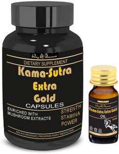 Way Of Pleasure Extra Gold Kama sutra 30 Capsule and Oil Made With Natural Ingredients