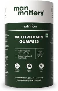Man Matters Multivitamin Gummies | No Added Sugar |Improve Immunity & Energy |Vitamin B12