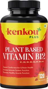 KENKOU Plant base Vitamin B12 Supplement|B1,B2,B3,B5,B6,B7,B9|Boost Energy Leve